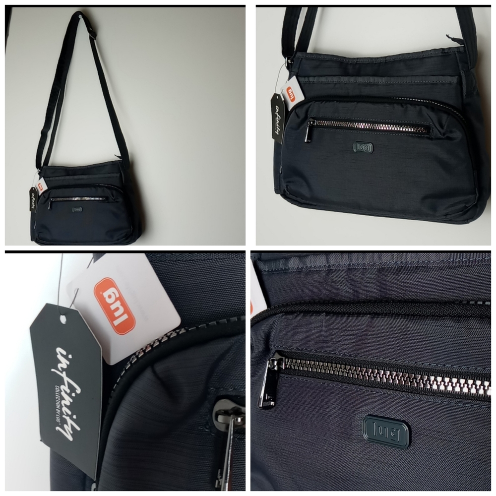 LUG INFINITY SHIMMY CROSSBODY BAG  COLOR GRAY